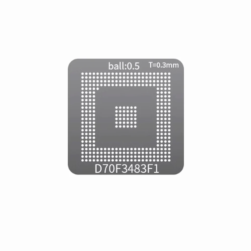 BGA Stencil For D70F3483F1 BGA357 Chip Automotive IC Electronic Microcontroller Tin Ball Stencil Direct Heat 90x90MM