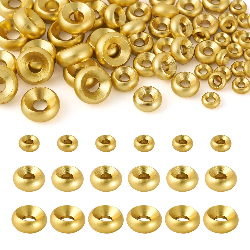 

60Pcs 4/6/8mm Brass Spacers Gold Color Rondelle Beads For Jewelry Making DIY Necklace Bracelet Accessories