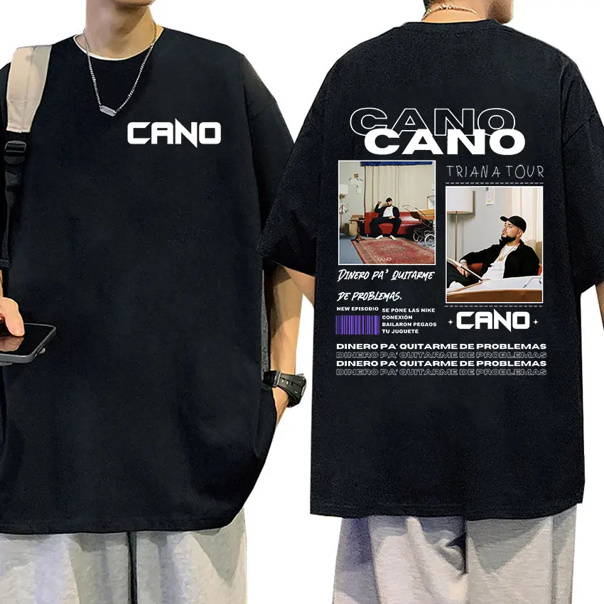 Rapper Cano Triana Tour 2025 Graphic T Shirts Men Women Hip Hop Fashion Short Sleeve T-Shirt Casual 100% Cotton Tees Streetwear