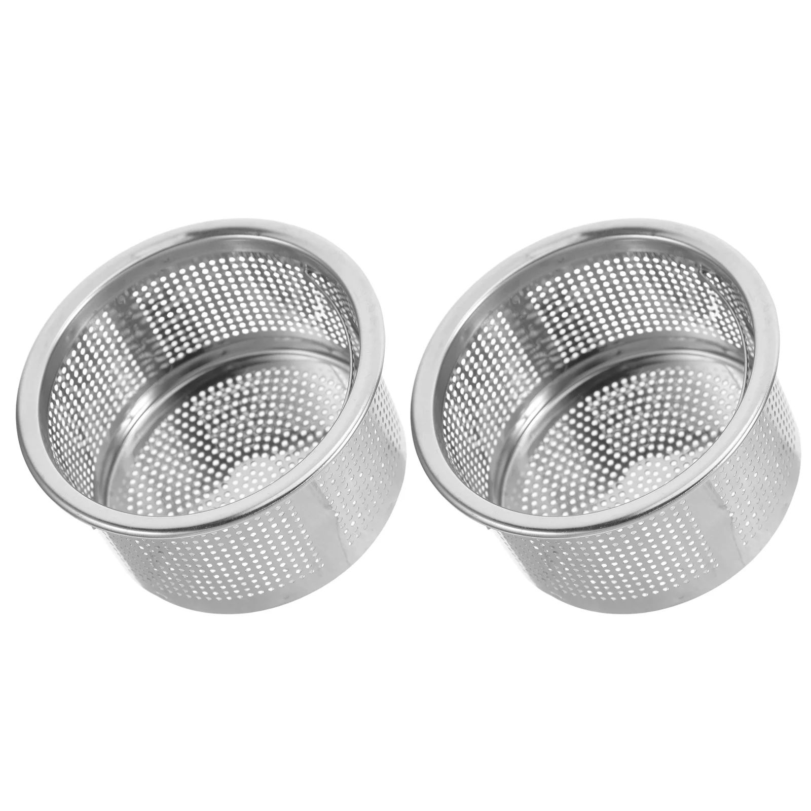 

2pcs Kitchen Sink Filter Stainless Steel Mesh Drain Strainer Basket For Food Scraps Prevents Clogs Easy Install Durable Smooth
