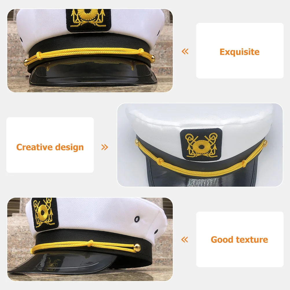 Kapitein Voor Mannen Vrouwen Sailor Outdoor Zonwering Hoed Party Cosplay Accessoire Marine Kostuum Hoed Boot Jacht Cap