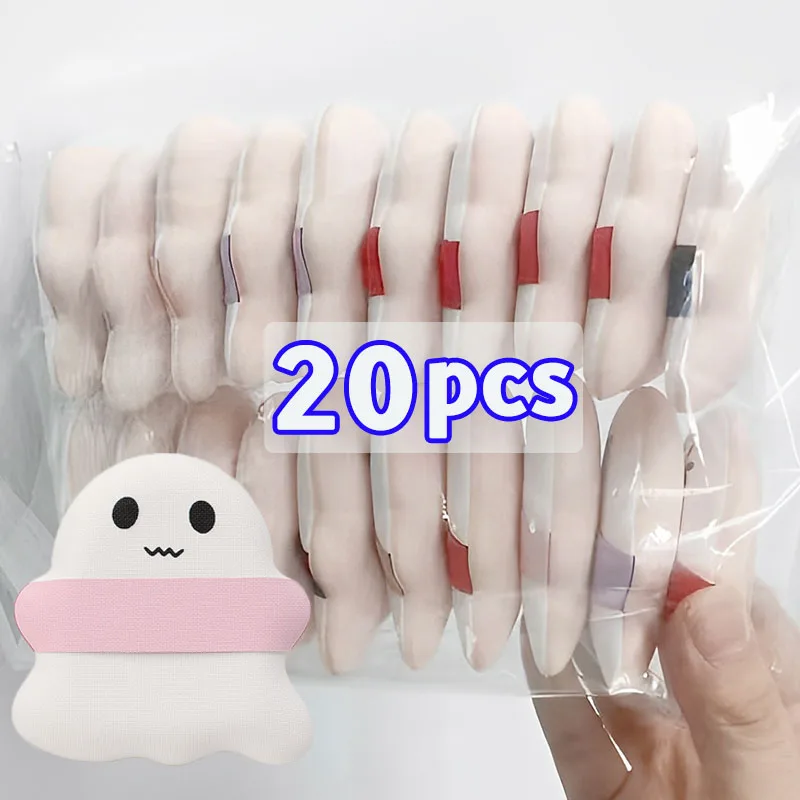 

1-20pcs Cute Ghost Air Cushion Powder Puff Foundation Concealer Cotton Candy Cosmetics Puffs Thick Soft Wet Dry Use Makeup Tools