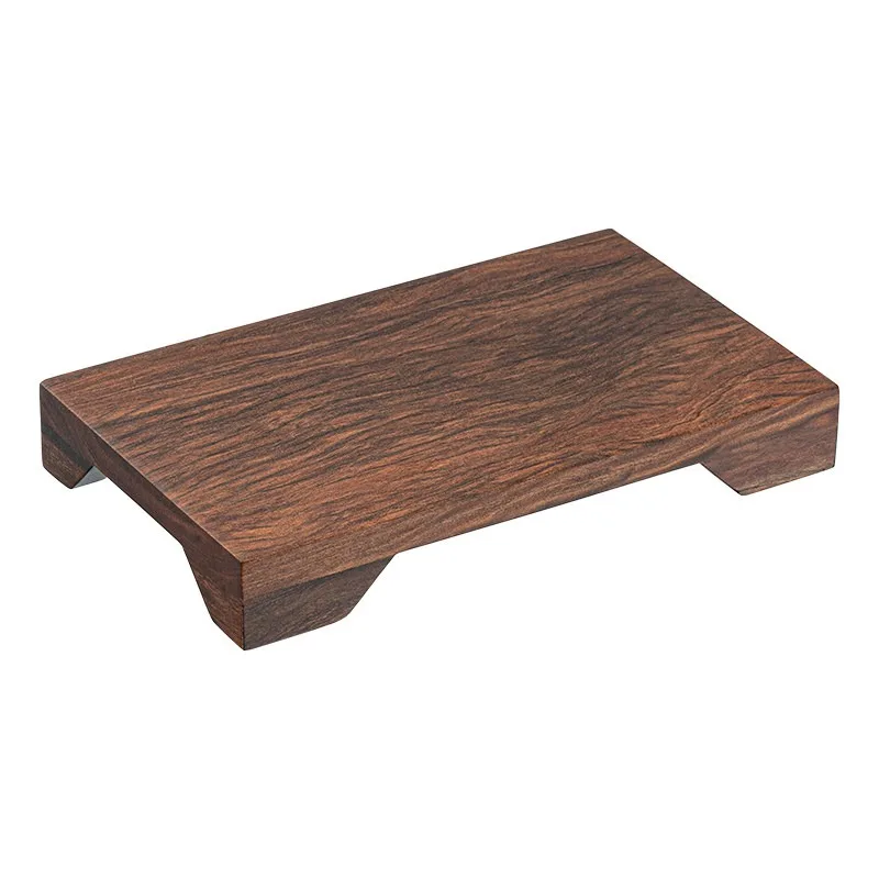 Solid Walnut Wood Display Stand Base Rectangle Heavy Duty Non-Slip Wooden Pedestal for Bonsai Crystal Buddha Statue Home Decor