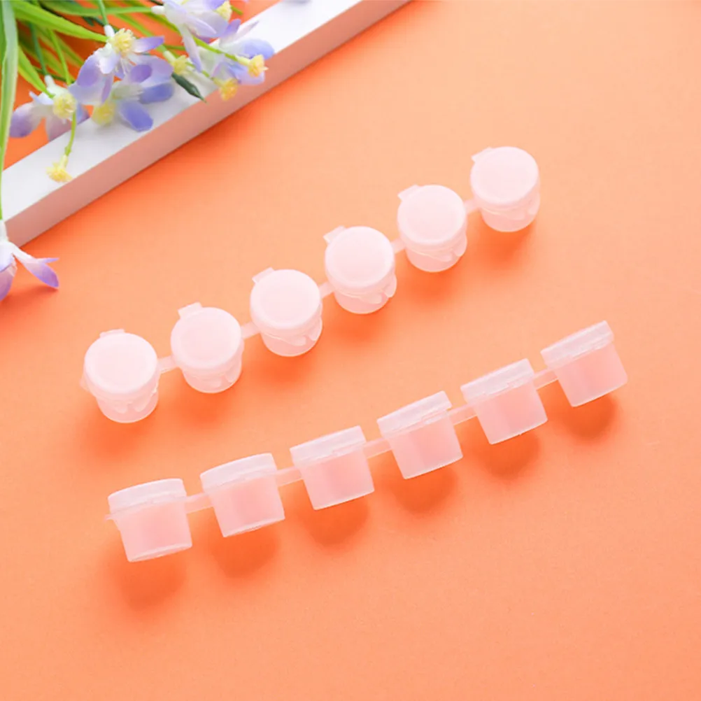 

10Pcs Empty Paint Pots Strips Plastic Clear Paint Containers for DIY Painting Art Classes Craft Supplies Plastic Empty Cups Pots