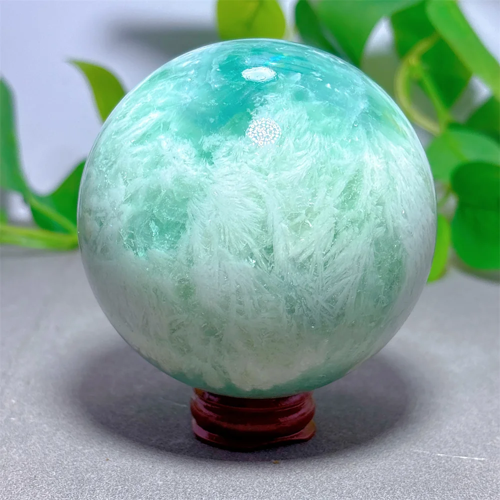 Rainbow Fluorite Sphere Crystal Natural Stone Quartz Minerals Home Decoritems Reiki Gifts Energy Healing Lucky Love +Stand