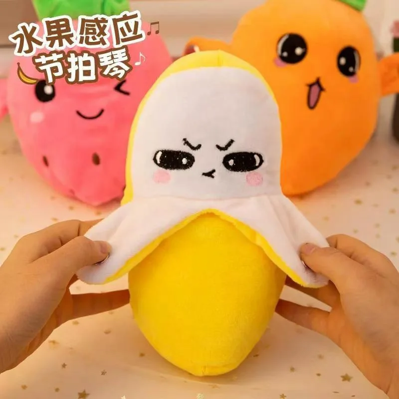 Music Rhythm Parent-child Interactive Plush Doll Banana Fruit Induction Toy Cultivate Music Perception Ability