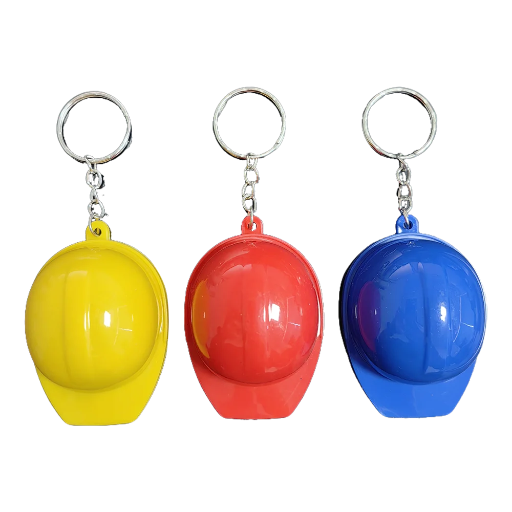 Porte-clés casque de sécurité pour enfants, casquettes de police, casquettes de feu, casquettes de travail, chapeaux de construction pour enfants, fournitures de décoration de fête, rouge, bleu, jaune, 6 pièces, 12 pièces, 30 pièces, 60 pièces