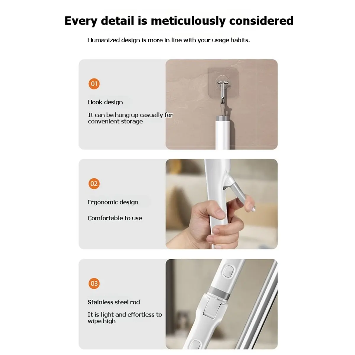 a10r-13mガラスクリーニングスクイジーモップ-多目的フロアモップ-ガラス・タイル・床用-人間工学に基づいたデザイン-家庭用掃除に