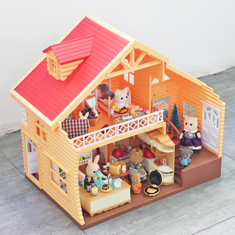 Maison de poupée Micro Villas de luxe 1:12, château, maison dans les arbres, maison de jeu d'auditorium, meubles miniatures, modèle de cuisine, jouet, cadeau pour filles