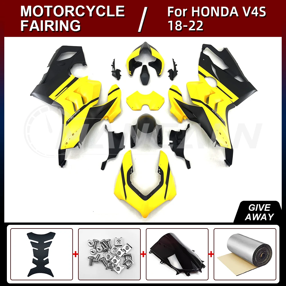 

NEW ABS Motorcycle fairings kit full Injection for DUCATI Panigale V4 V4S V4R 2018-2022 matte yellow black High Quality Body Kit