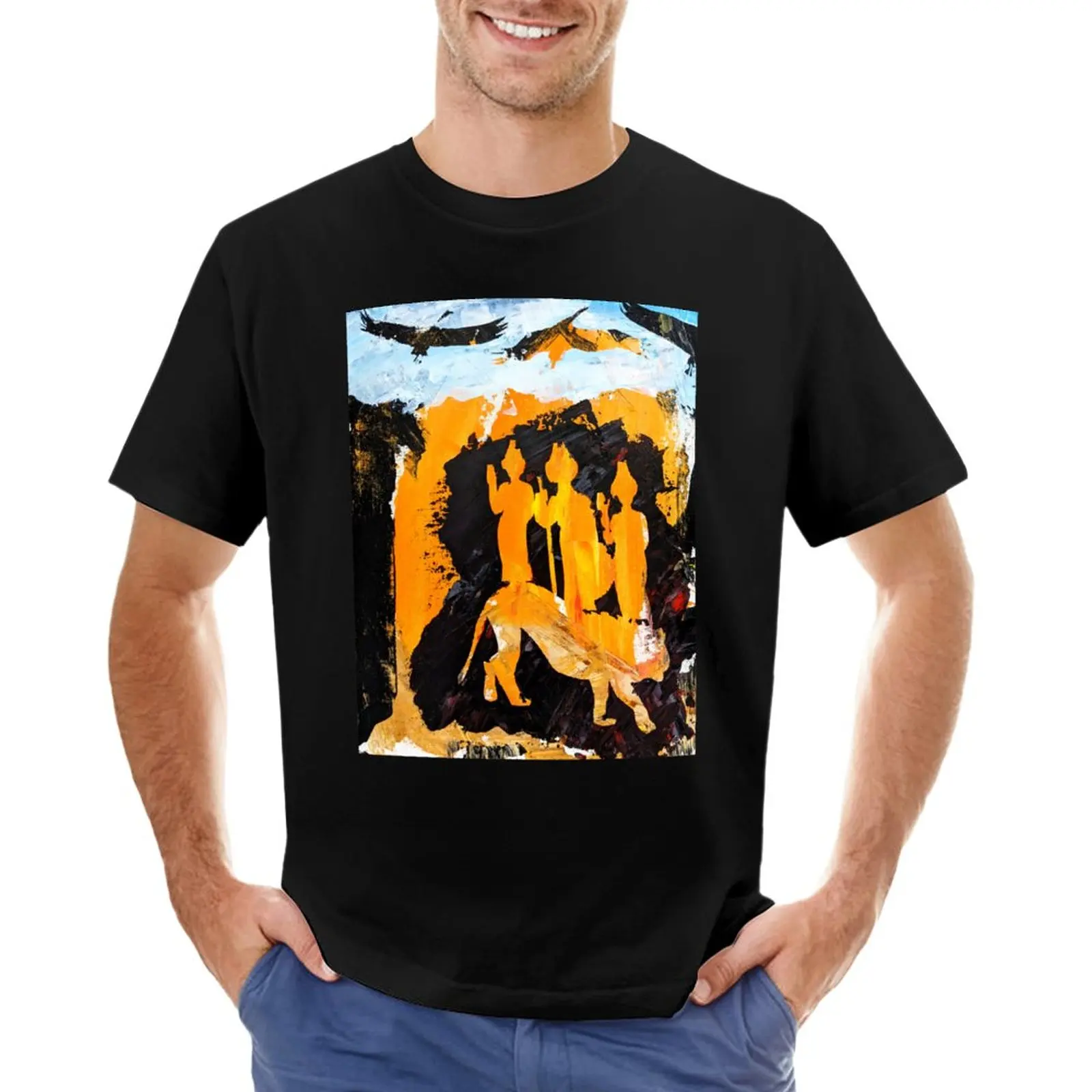 

al Uzza, al Lat, and Manat, Arabian Goddesses T-Shirt vintage plain tees Aesthetic clothing heavyweight t shirts for men