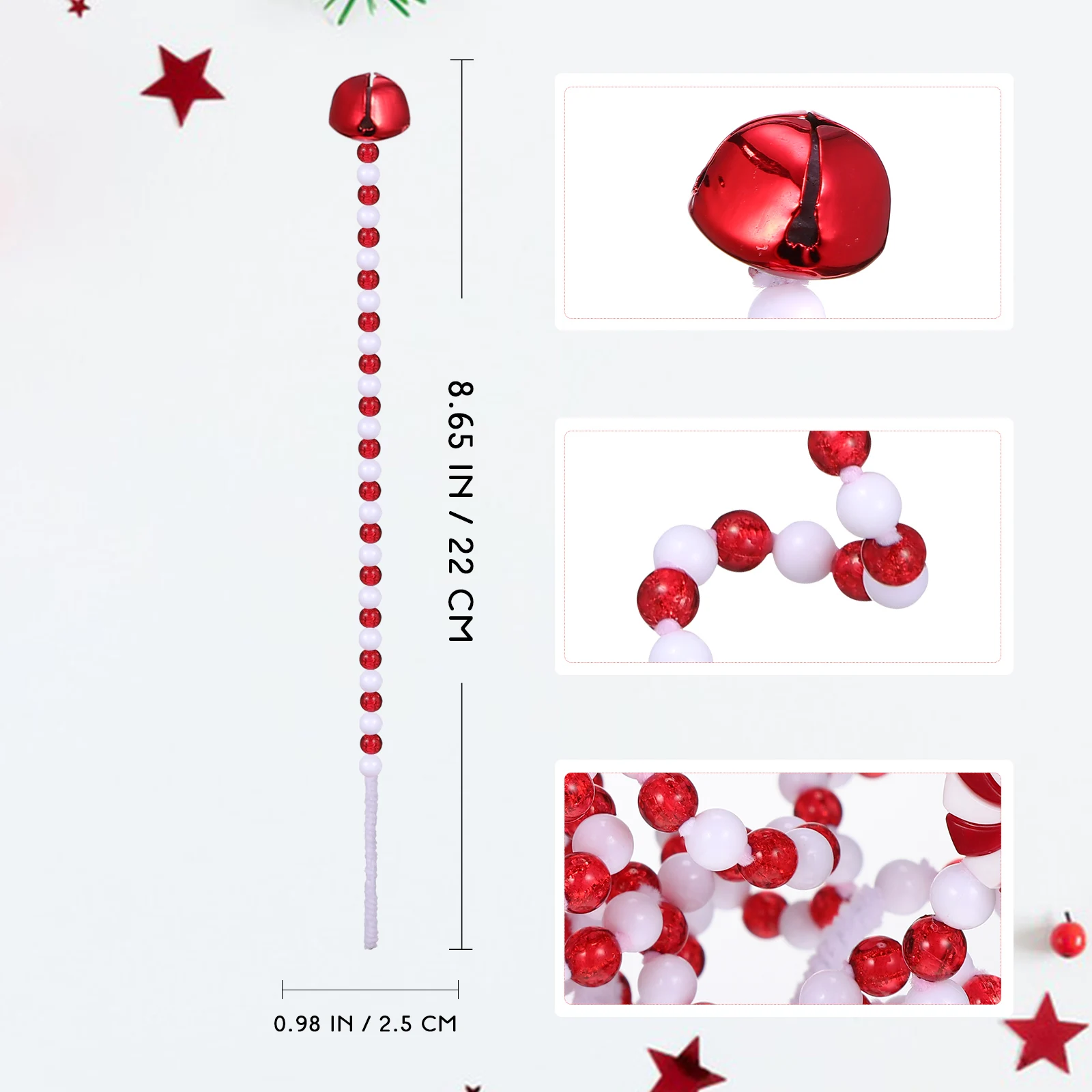 

20 Pcs Christmas Candy Strip Decoration Ornament Decorations Canes Picks Lollipop
