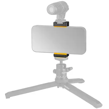 手機支架 Vlog 三腳架安裝轉接器,附冷靴接口和 1/4 螺絲孔,適用於智慧型手機 Vlog 影片拍攝,附 LED 燈和麥克風 8 最佳銷售 手機支架,適用於三腳架 - №3