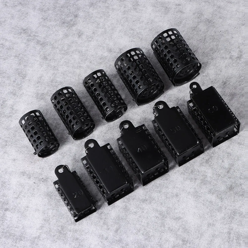 5Pcs Runde Platz Angeln Feeder Käfig Edelstahl Fishings Locken Käfig 20g-60g Tragbare Falle köder Korb Angelgerät – Detail 17
