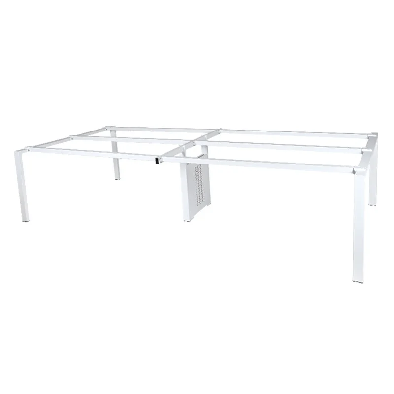 4-Person workbench table leg bracket, wrought iron desktop long desk rack, computer desk rack