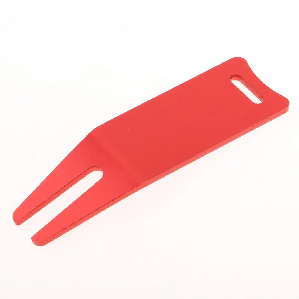 Durable Zinc Alloy Golf Divot Tools Ergonomic Prong Lawn Pitch Repair Fork Pocket Size for Course Care