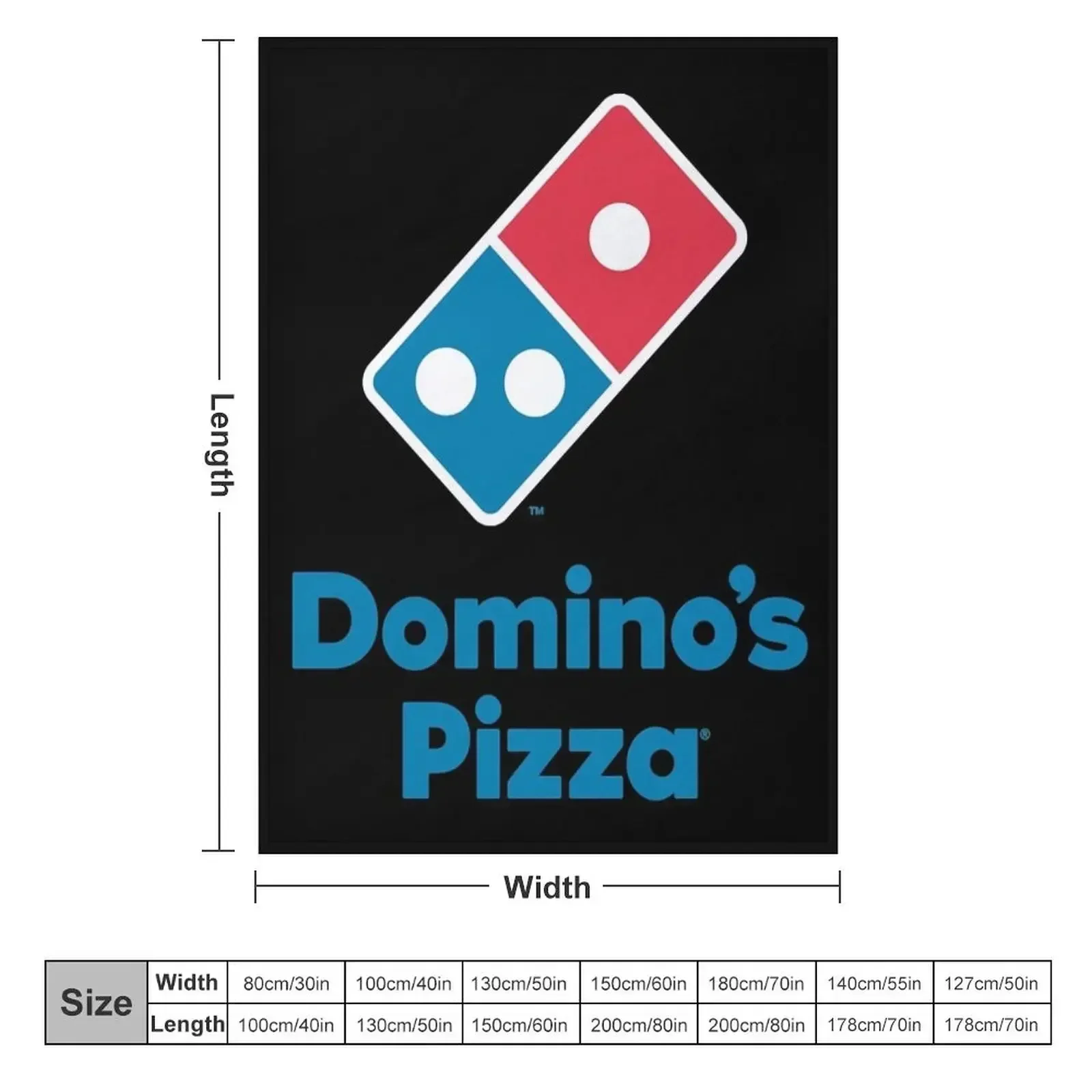 Pizza, Domino's-Icon Essential Throw Blanket Flannel Fabric blankets ands wednesday Decorative Beds Softest Furry Blankets