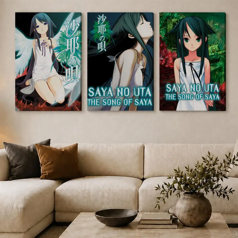 Game S-Saya No Uta The Song Of Saya Poster Framed Canvas Wall Art Gallery Wrapped Ready To Hang Living Room Bedroom Home Decor