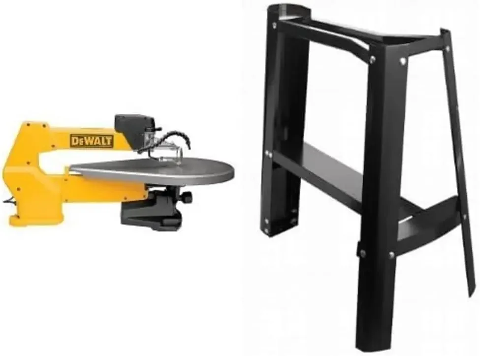 DEWALT DW788 1,3 Amp 20-inch scrollzaag met variabele snelheid, scrollzaagstandaard en werklamp