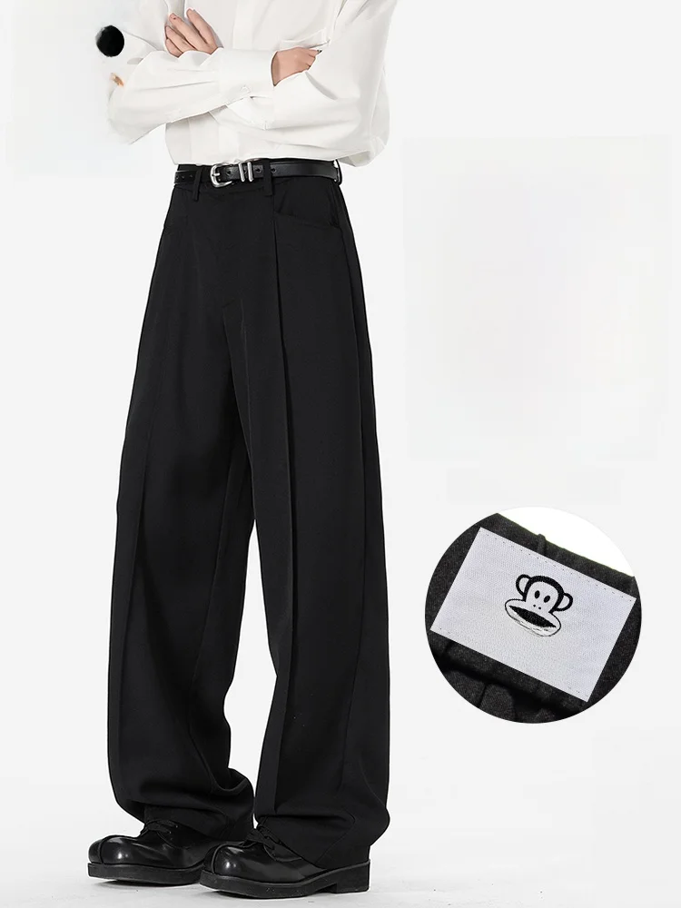 

PaulFrank Men's Casual Bla Straight Leg Pants Loose Fit Spring Leisure Trousers Durable Polyester Fiber Easy Care