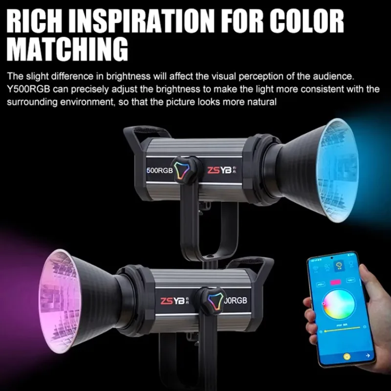 

ZSYB Photographic Lighting Cob Light Product Phonographic Dimmable Led Rgb Video Light