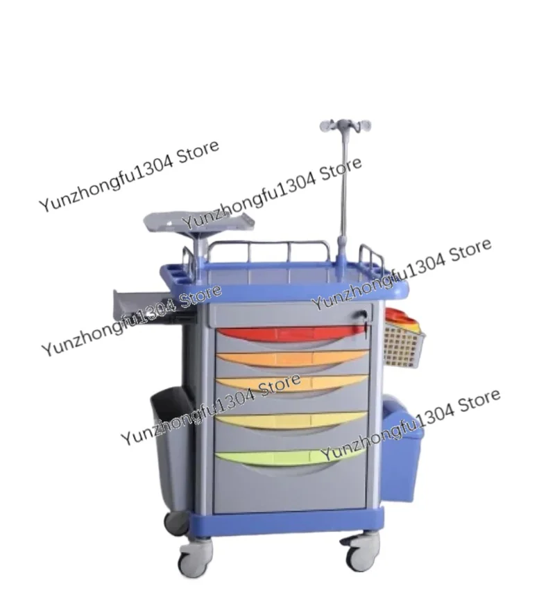 

Cheap Price ABS Hospital Treatment Cart Medical Rescue Emergency Multifunction Medicine Nursing Trolley