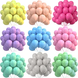 10/20/30/50pcs blue pink Latex Balloons Macaron Birthday Party Decorations Adult Wedding Helium Globos Baby Shower Air Ballon