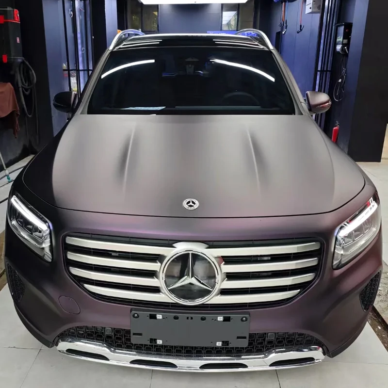 Matte Metallic Black Magic Purple Car Wrap Vinyl PVC PET Bubble Free Air Release Self Adhesive Wrap Film view 3