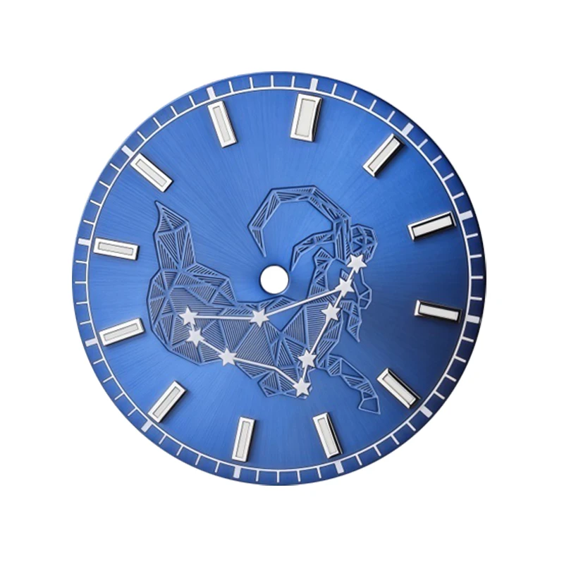 12 Zodiac Signs DIY Luminous Watch Dial (28.5mm) – Compatible with NH35/NH34/4R35 Mechanical Movements