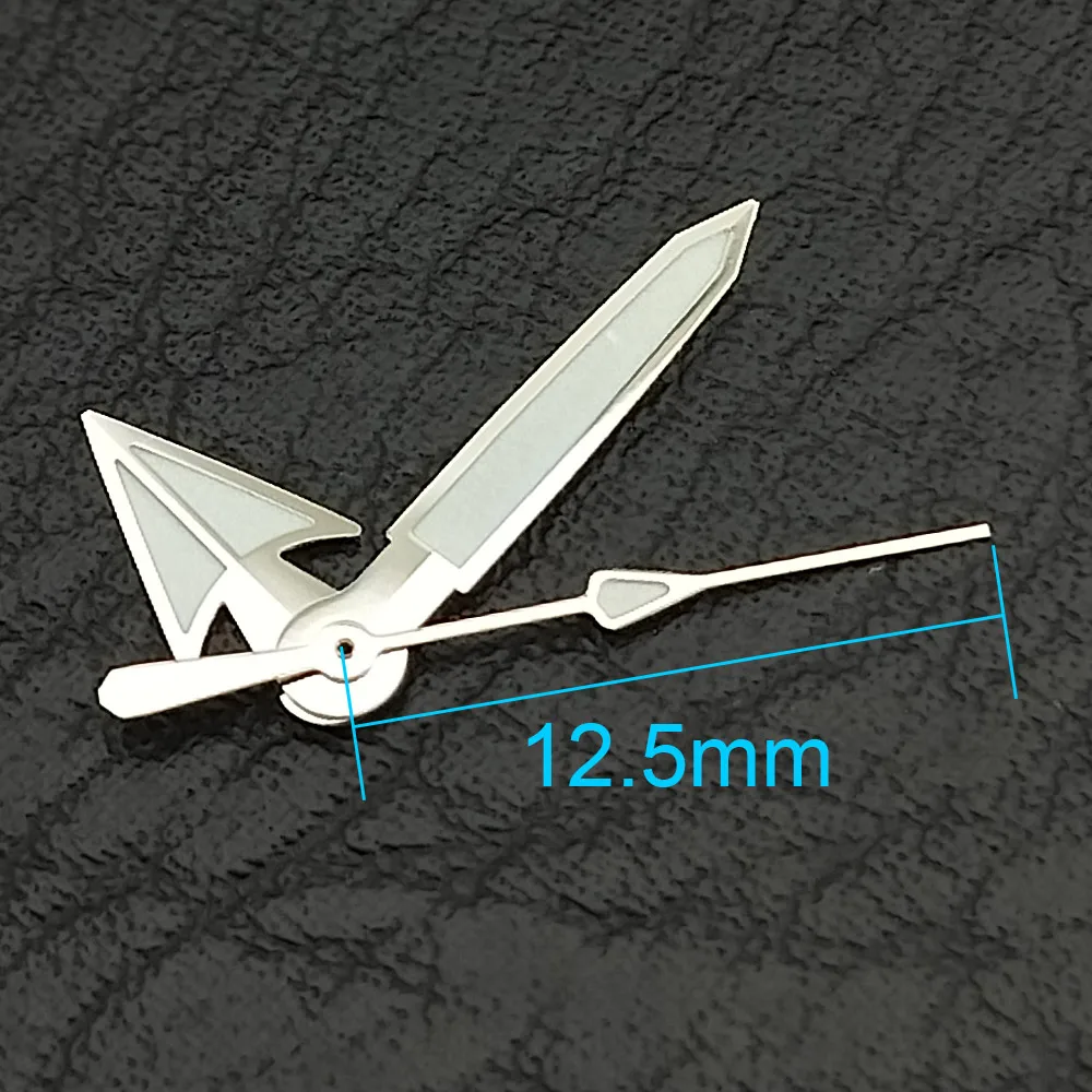 12,5 mm Modifizierte Silber-Gold-Uhrzeiger C3 Grün Leuchtende Nadel Uhrenzubehör für NH-35/NH36/4R/7S Automatikwerk – Detail 1