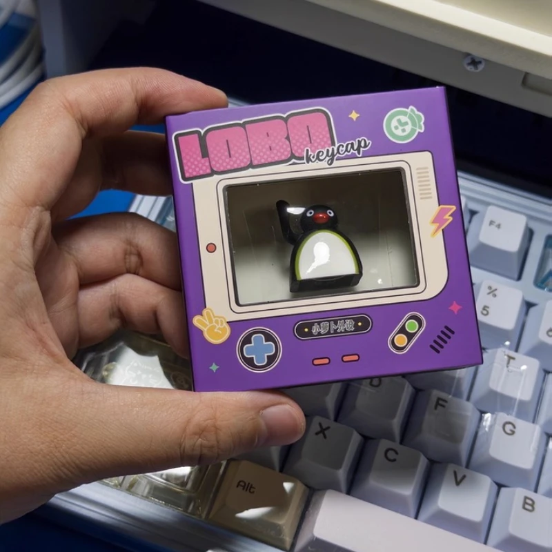 

Персонализированные кейкапы LOBO PINGU Penguin для механической клавиатуры, милые сменные кейкапы из смолы, аниме-кейкапы ESC