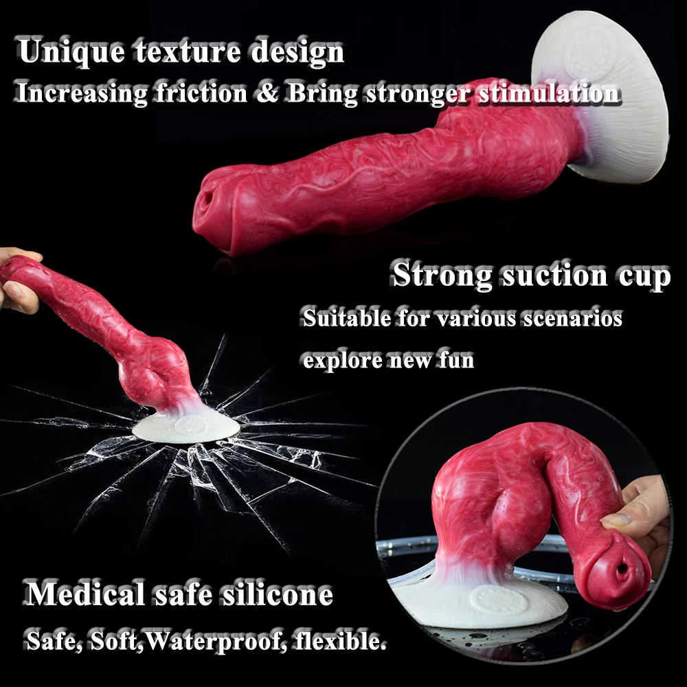 NYOTA Monster Squiritng Dog Dildo For Women Men Adult Sex Toy Butt Plug Anal Dilator Silicone Knot Dildos Ejaculating Stimulator