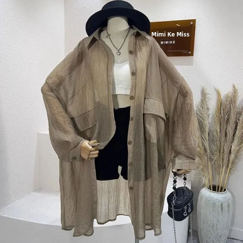 

plus Size Casual Loose Long Sve Sun Protection Outerwear irt for Women Comfortable Breathable Faionable plus Size Clothes