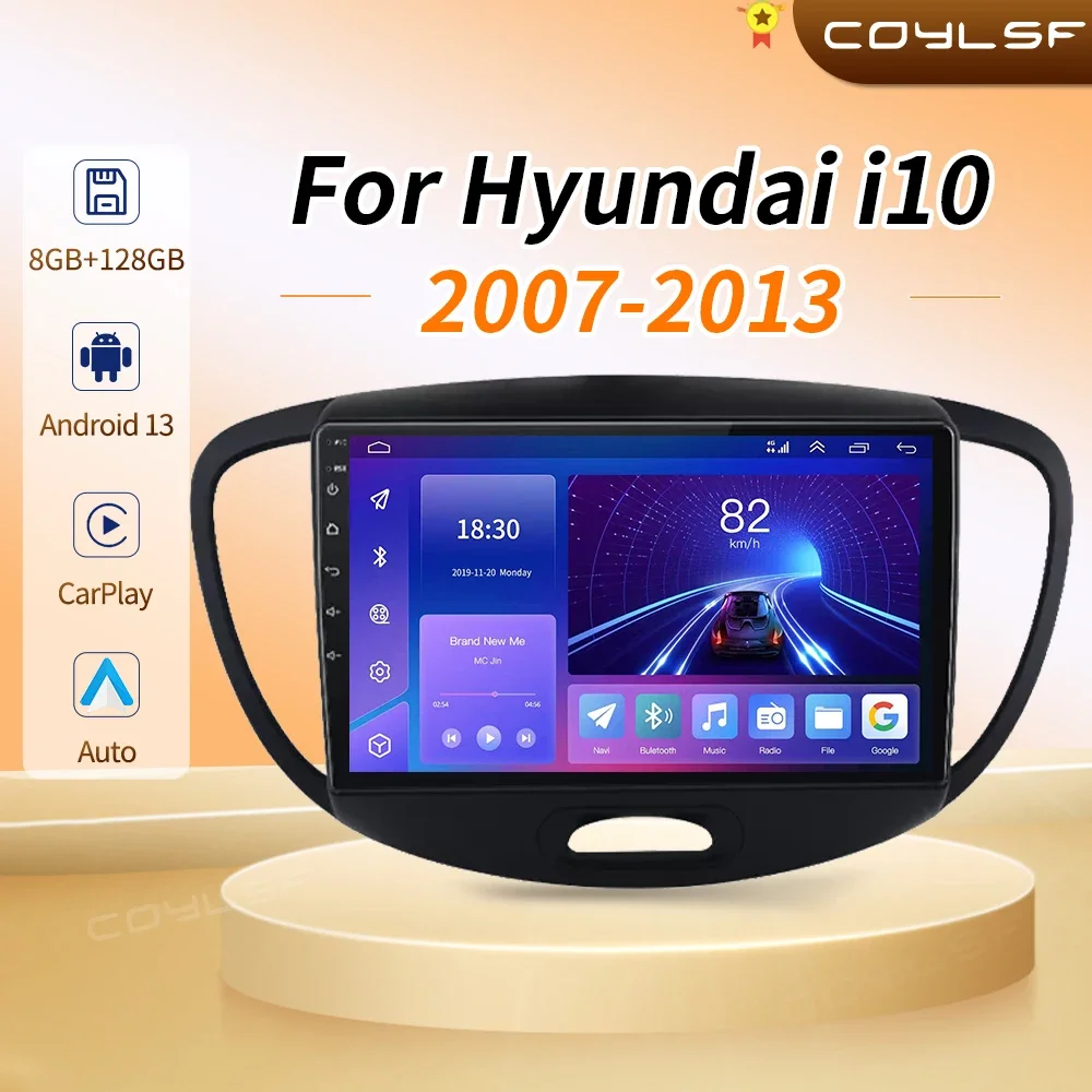 

2 Din Car Radio Android 13 Auto Stereo For Hyundai Grand i10 2007 - 2013 Multimedia Player GPS 4G WiFi 2din Head Unit Autoradio