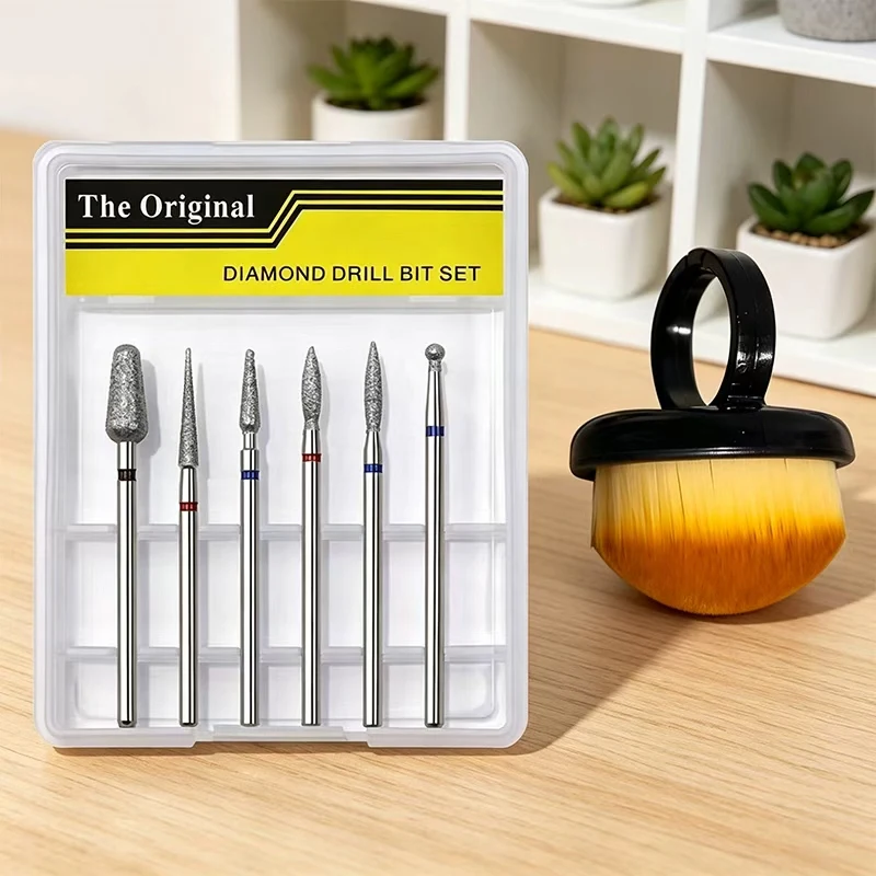 

Nail Drill Bits Set with Ring Cleaner, Cuticle Remover Tools, E-File Bits Kit for Manicure Pedicure