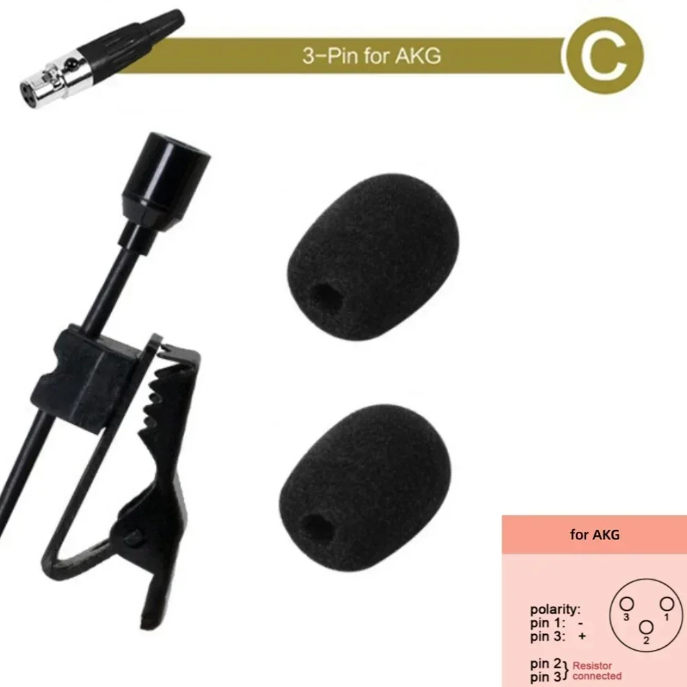 Mikrofon z klipsem na klapę 3,5 mm 3-pinowy 4-pinowy XLR do systemu bezprzewodowego Bezprzewodowy mikrofon Audio Technica Mic — zdjęcie produktu 5