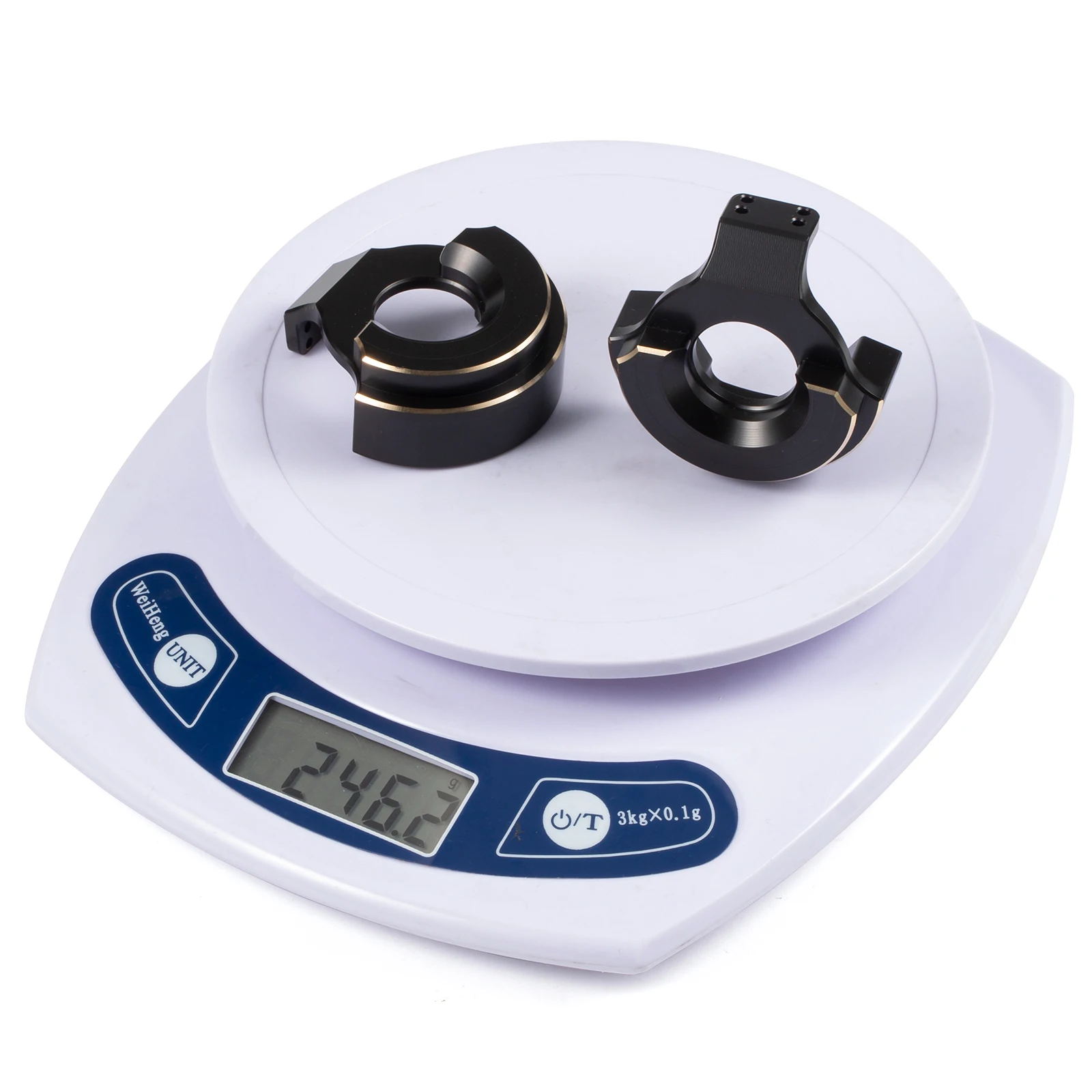 Pesos de nudillos de latón de compensación baja para el centro de gravedad inferior del eje delantero óptico Vanquish H10 mejora la tracción de la estabilidad