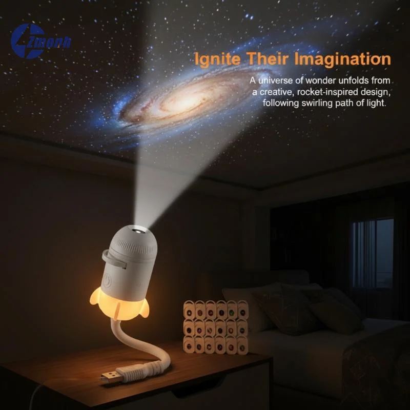 New！2 In 1 USB Ambient Light Large Range Projection Multi Scenes Adjustable Focus Night Lighting