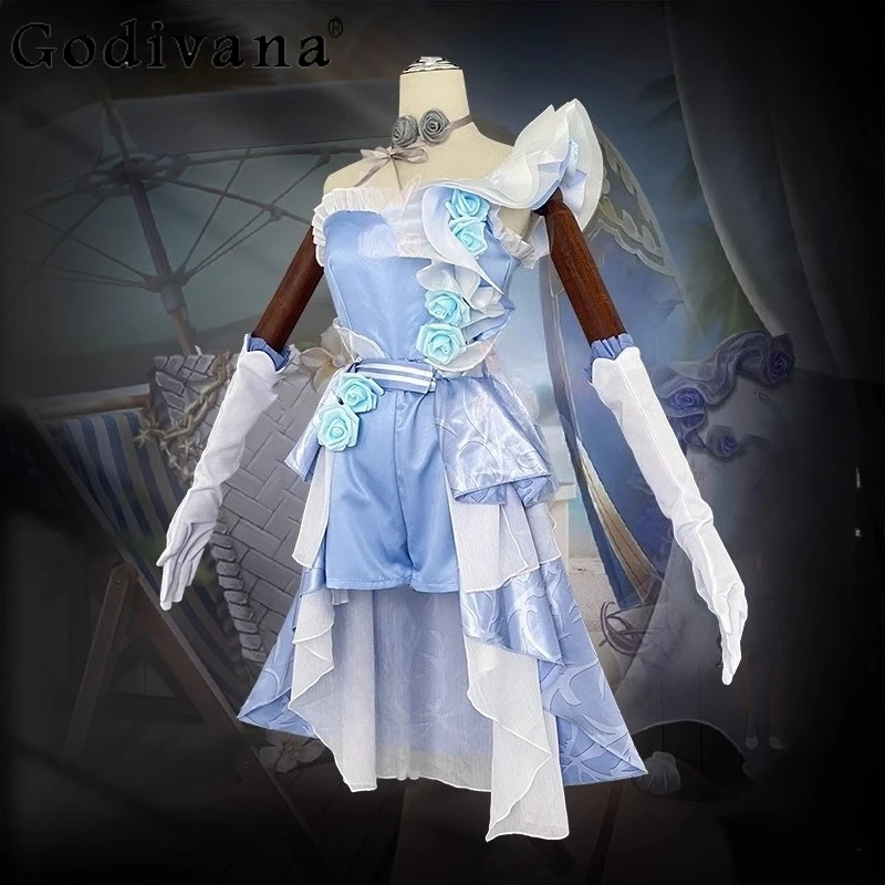 Passage of The Rose Uniform Dress Girl Identity Bourbon Barmaid Cosplay Dress Anime Halloween Party Costumes Women Game Dress