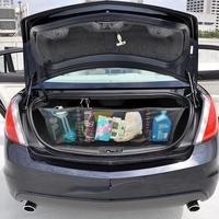 Car Storage Net Elastic Car Roof Net 3-Grid Car Interior Trunk Bag With 4 Carabiners High Load Bearing Trunk Hangable Bag For