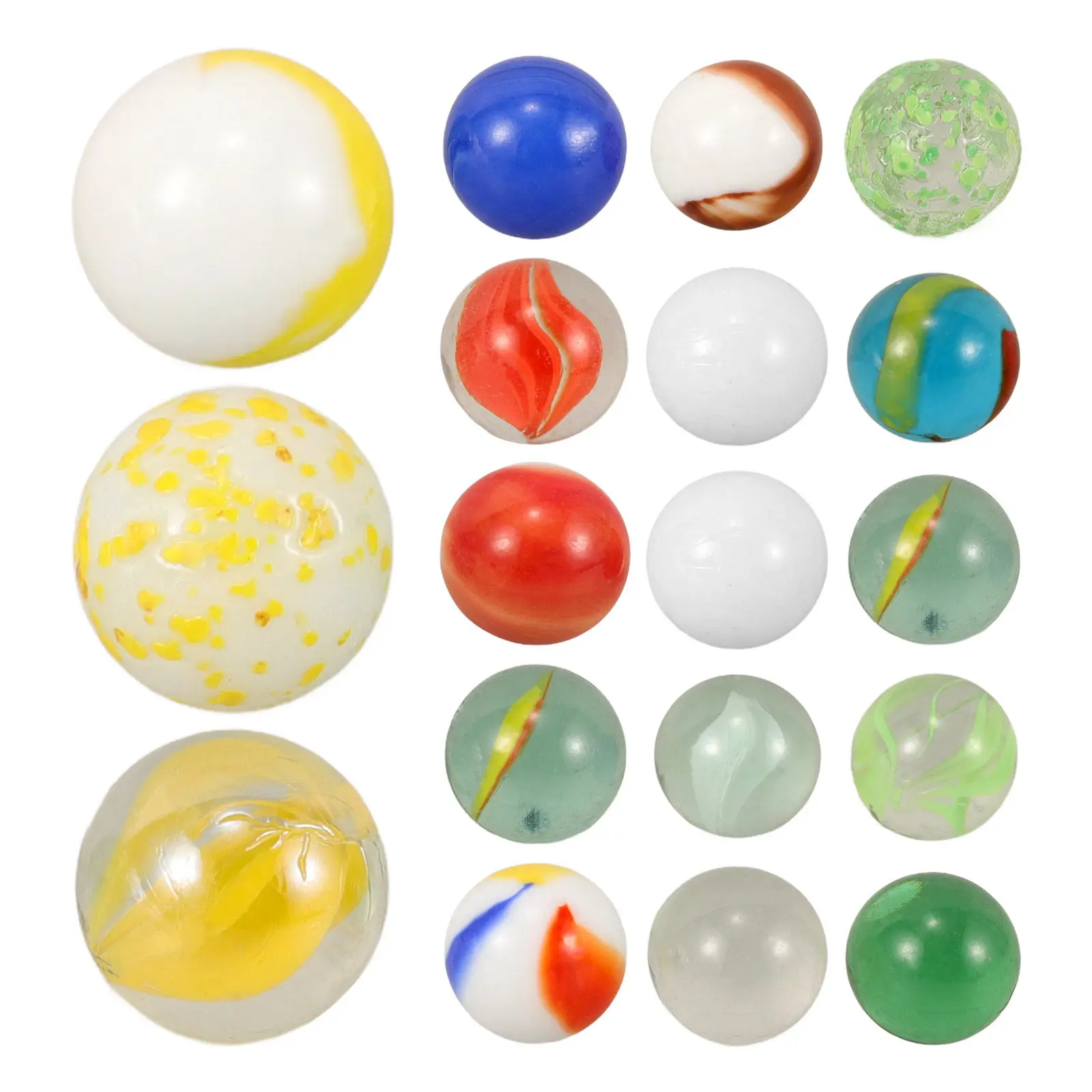 

60Pcs Glass Marbles Colorful Thick Glass Balls for Game Playing Tabletop Fun Fish Tank Decorative Accents Marbles