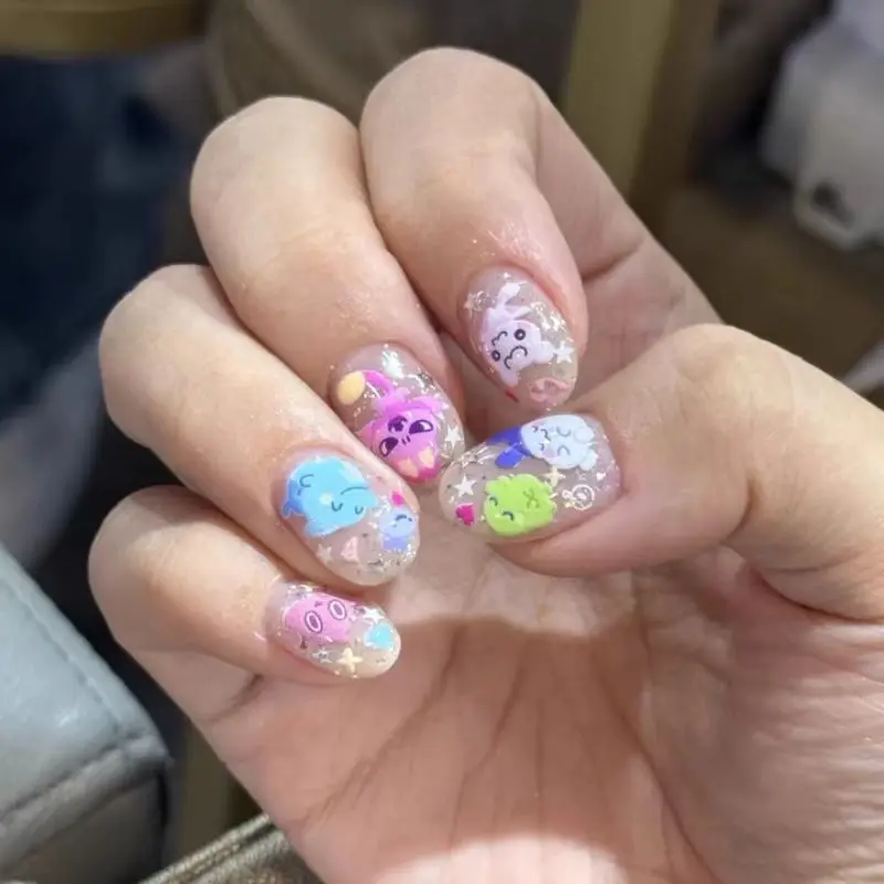 وصل حديثًا ملصق فني للأظافر Tamagotchi Paradise Happy Garden مع تصميم لطيف وملصق doujinshi ملصق مزخرف متوفر في المخزون #4