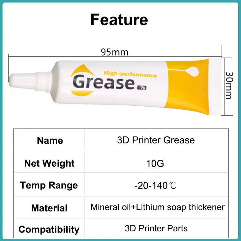3D Printer Grease Lubricating Oil, Reduce Noise Good for Creality Ender3 Bambu Lab P1 X1 Elegoo Anycubic 3D Printer Accessories - Image 4