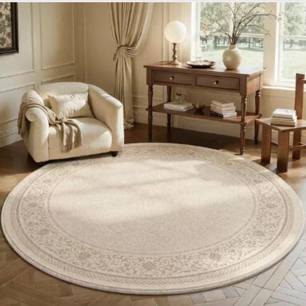 VIKAMA Flannel Study Chair Rug Round Coffee Table Bedroom Side Rug Hanging Basket Computer Chair Cushion Home Decoration