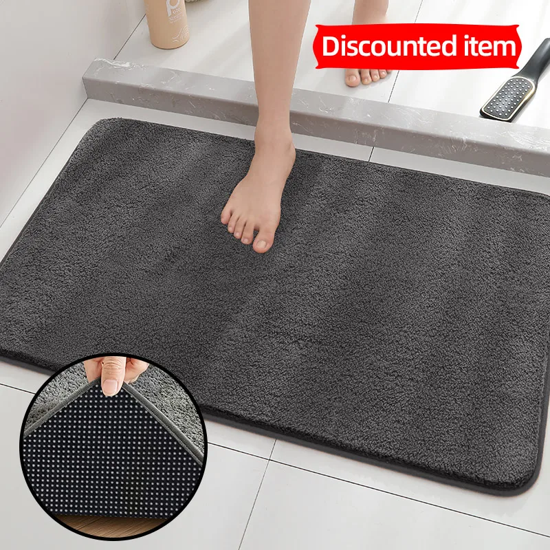 Superabsorberende hondenmat, antislip onderkant, wasbare entreekleed, houdt vloeren schoon, perfect voor modderige natte schoenen & poten, grijs