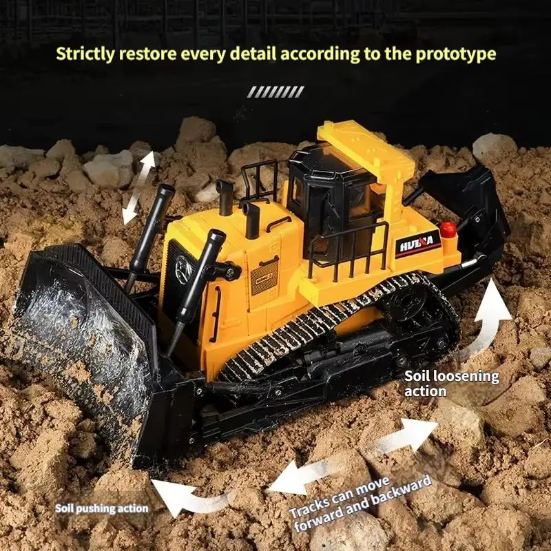 1554 11 Channel Remote Controller For 1 /16 Scale Heavy Duty Engineering Bulldozer Replacement For Adult Rc Hobby Enthusiasts