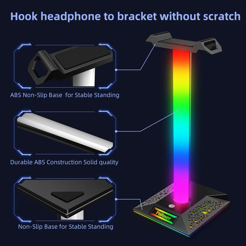 RGB أضواء سماعة حامل مع المزدوج منافذ USB سماعة حامل لجميع سماعات اللاعبين الألعاب الكمبيوتر سماعة اكسسوارات مكتب