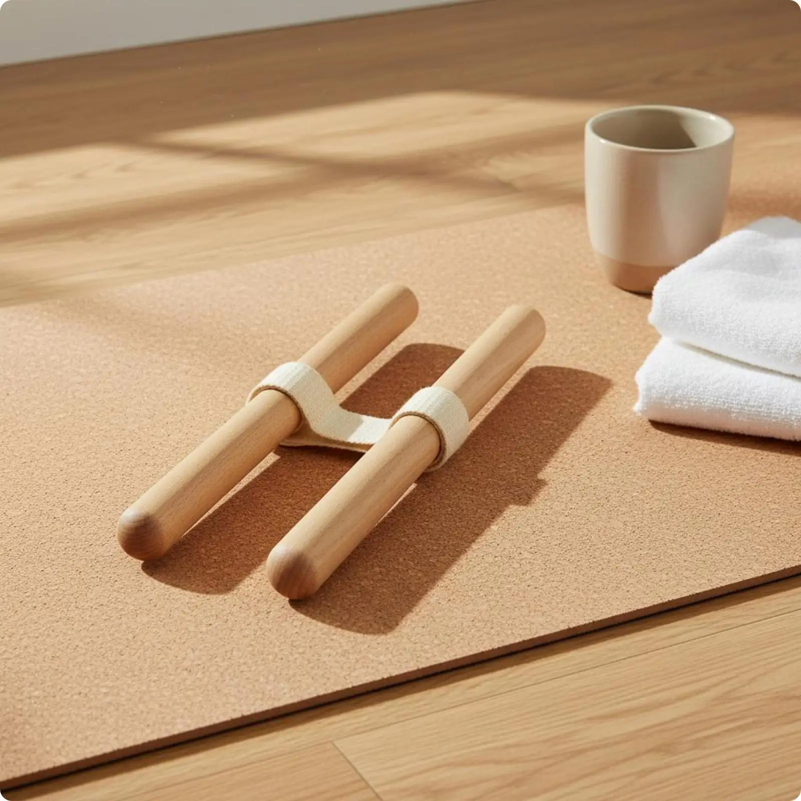 Elastic Exercise Band Portable Beech Wood Workout Equipment Exercise Tool for Sports and Home Gym