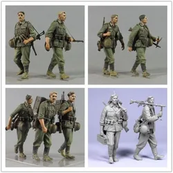 1/35 Resin Figure Model Kit Historical Miniature Hobby Diorama Marching Infantry 9 Persons Unassembled Unpainted Free Shipping