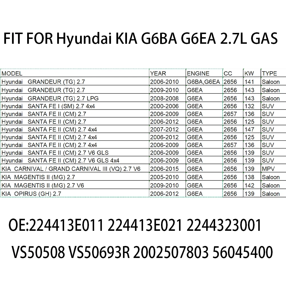 Valve Cover Gasket Set For Hyundai KIA GRANDEUR SANTA CARNIVAL GRAND CARNIVAL MAGENTIS OPIRUS 2.7L V6 G6EA G6BA 2.7 L 2000-2015